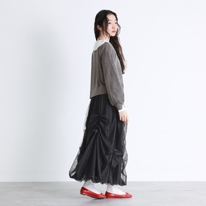 เสื้อถักผู้หญิงเก๋ไก๋ย้อนยุคดีไซน์คลาสสิกเรียบง่ายพร้อมลูกไม้ลำลองขนาดพิเศษ S M L XL 3L 10S 20S 30S 40S 50S 60S - Product Image 6