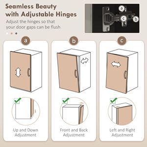 Armadio Dispensa da Cucina Indipendente da 183 cm con Ampio Piano d'Appoggio, Ante in Vetro e Ripiani Regolabili per un'Organizzazione Ottimale - Product Image 5