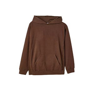 Sweat à capuche thermique personnalisé en molleton 100 % coton et polyester pour homme, style épaules tombantes, couleur unie - Product Image 2