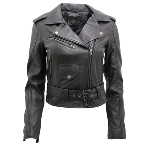 Chaqueta de Cuero para Mujer con Acabado Premium en Piel de Cordero Suave y Flexible, MOQ Disponible para Venta al Por Mayor - Product Image 1