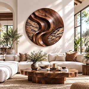 Sculpture Art Déco de Luxe Luxali, Meuble en Bois Sculpté à la Main, Décoration Murale Sculptée pour Salon, Écologique, Anniversaire - Product Image 2