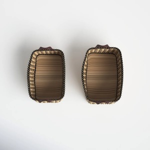 Juego de 2 Cestas de Mimbre con Patrón a Cuadros Negro y Natural, Hechas a Mano, Ecológicas, Hechas en Vietnam, Venta al Por Mayor - Product Image 5