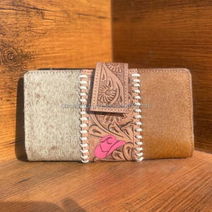 กระเป๋าคลัทช์หนังวัวแท้ทำมือดีไซน์หมวกขนสัตว์สีชมพูสวยดูดีมีหลายการใช้งานใหม่คลัทช์สไตล์ตะวันตก - Product Image 4