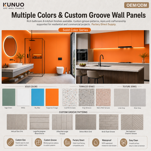 Panneau mural SPC couleur unie finition mate imperméable pour revêtement <span class=keywords><strong>intérieur</strong></span> salle de bain, salle de sport, entrepôt, appartement moderne - Product Image 4