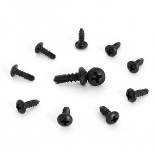 Vis à tête cylindrique PDC modèle 11 certifiées DIN/ISO pour fixation du béton - Vis en acier au carbone revêtu noir, classe 4.8 et 6.8, à couple élevé (en pouces) - Product Image 4