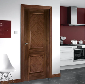 Porte latérale minimaliste à ouverture latérale, haute durabilité, isolation acoustique, chêne massif de qualité supérieure, surface finie en teck, utilisation extérieure - Product Image 4