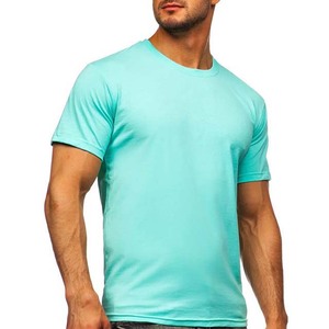 T-shirts pour hommes en coton 100% col rond, style streetwear, couleur unie, manches courtes, coupe oversize, en vente. - Product Image 4