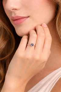 5-7 MM Aquamarine Raw Gemstone <b>Ring</b> - Handmade Jewelry <b>Ring</b> for Women - Birthstone Silver Plated Jewelry - Product Image 4