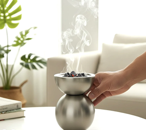 ชุดเตาเผาบัคฮูร์ Elite Harmony สุดหรู 4 ชิ้น ชุดที่วางธูปสำหรับตกแต่งบ้านสไตล์อาหรับสมัยใหม่ เพิ่มกลิ่นหอมภายใน - Product Image 6