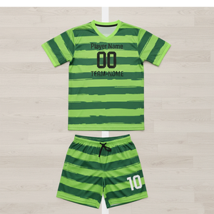 Ensemble d'uniformes de football rayés 100 % polyester sublimés, dernières créations pour équipes de club, vente en gros à prix réduit, maillot de football américain personnalisé - Product Image 6