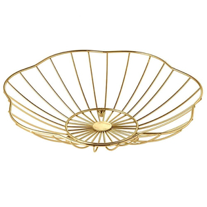 Modern Minimalist Gold Metal Wire Fruit Bowl Desktop Storage <b>Basket</b> for Kitchen & Living Room <b>Table</b> Restaurant and Hotel - Product Image 1