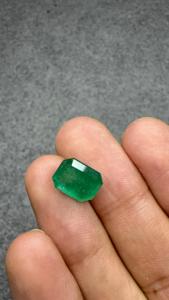 Émeraude naturelle zambienne de 4,17 carats, taille octogonale, pierre précieuse verte lâche de qualité supérieure, pour la fabrication de bijoux (bague, pendentif) - Product Image 4