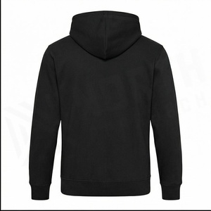 North Approach <b>Men's</b> Black Hooded Sweatshirt Regular Fit Cotton French Terry Casual Front Pocket Design Autumn Wear - Product Image 2