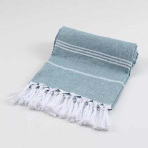 Serviette de plage rectangulaire en coton uni, tissée, séchage rapide, style élégant - Product Image 3