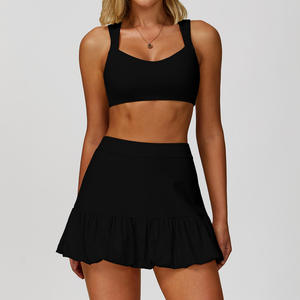 2026 Luxury Breathable Active Wear for Women Custom Logo Tennis Dress Short <b>Skirt</b> Strapless Spandex/Cotton OEM - Product Image 2