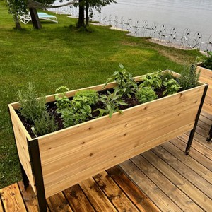 Wooden Planter Box Raised Garden Bed for <b>Plants</b> and Flowers Durable Eco-Friendly Indoor/Outdoor Garden Planter <b>Pot</b> Farmhouse - Product Image 6
