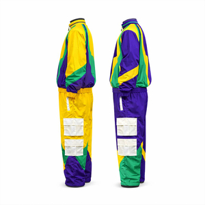 Ensemble de jogging pour hommes en polyester, deux pièces, veste zippée en nylon matelassée et pantalon de survêtement, survêtement en nylon personnalisé pour hommes - Product Image 5