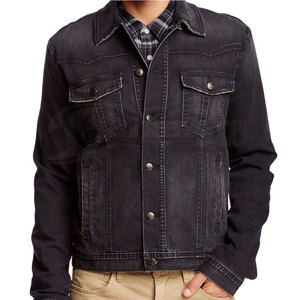Jeans Jacket 100% Cotton Casual Outwear Cool Trendy Style Winter Fashion Men's Slim Jeans Jacket - Product Image 5