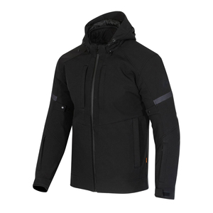 Sudadera con capucha para motociclistas, personalizada, para hombre, con exterior de poliéster elástico en 4 direcciones, acabado suave y forro polar, con diseño de cinta reflectante. - Product Image 1