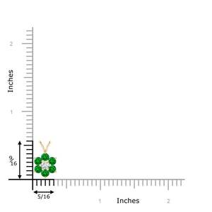 14K <b>Solid</b> <b>Gold</b> Natural Emerald Classic Six Petal Flower <b>Pendant</b> With Diamond Fine Jewellery Anniversary Gift For Her 2026 - Product Image 3