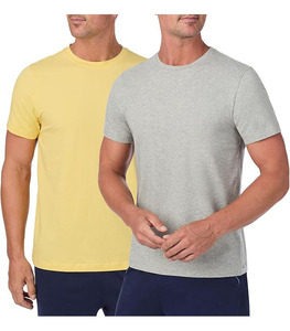 T-shirt uni à col en V et manches courtes pour homme 2025/2026 en tissu non tissé 100 % coton doux, respirant, séchage rapide, décontracté, coupe classique, vierge - Product Image 6