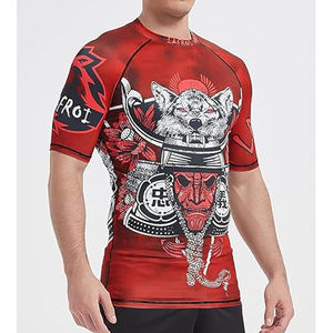 <b>Men</b> Athletic <b>Compression</b> T <b>Shirt</b> Rash Guard Short Sleeve Swim <b>Shirt</b> UV Protection Quick Dry OEM Supplier - Product Image 3