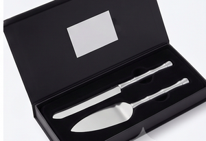 Stainless Steel Cake Server <b>Set</b> 2 Piece Elegant Bamboo Handle Modern Design Ideal For Dessert Serving Parties And Wedding - Product Image 4