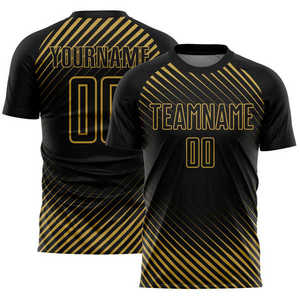 เสื้อฟุตบอลแบบซับลิเมชั่นสั่งทำพิเศษ ผ้าโพลีเอสเตอร์ 100% ระบายอากาศได้ดี สีดำ-เขียว สำหรับผู้ชาย พร้อมชื่อทีมและหมายเลข ซับเหงื่อ แห้งเร็ว แขนสั้น คอกลม - Product Image 3