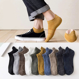 Men's High Quality Solid Color Short Ankle <b>Socks</b> Running Casual Knitted Quick Drying <b>Grip</b> Cotton <b>Socks</b> - Product Image 4