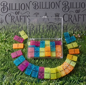 Double Six <b>Domino</b> <b>Set</b> 28PCS Premium Resin <b>Domino</b> Tiles with Acrylic Storage Box Classic Tabletop Family Game - Product Image 1