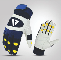 Gants de frappe de baseball personnalisés en cuir PU et tissu mesh extensible, gants d'entraînement sportifs de haute qualité avec support de poignet respirant