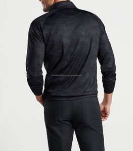 Sudaderas con capucha informales de alta calidad, sudadera de lana con logotipo personalizado para hombre, cuarto 14, media cremallera, cuello alto, jersey de Golf, sudaderas con capucha - Product Image 3