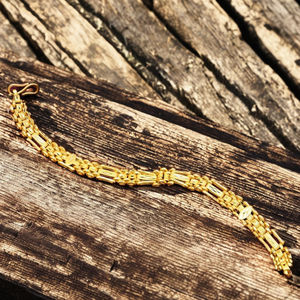 Bracelets en laiton plaqué or micro 14K 18K 24K, maillons boîte, fermoir en S, bijoux de mode pour hommes, vente en gros - Product Image 4