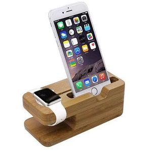 Base de Carga y Soporte de Exhibición Elegante de Madera Natural para iPhone y iWatch - Product Image 3