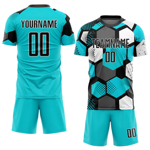 Custom Sublimation Printed Men's <b>Soccer</b> Jersey Breathable Quick Dry Polyester Mesh Fabric Elastic Waist Short Sleeves Custom - Product Image 6