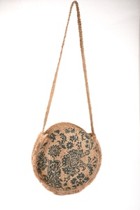 Sac bandoulière tendance 2026 en jute tressé pour femme, style bohème écologique, sac à main ouvert, idéal pour la plage, importé d'Inde, capacité 2,9 L - Product Image 4