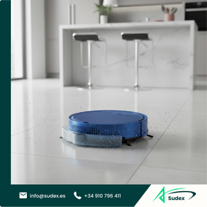 Sudex HTS-8 Robot Aspirador Inteligente de Gran Succión con Cuatro Motores, Sensor Infrarrojo Anti-Caída, Ecológico, 3 Ruedas, Contenedor de Polvo de 400 ml - Product Image 1