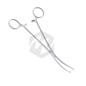 คีมคีบผ่าตัดแบบโค้งข้าง ยี่ห้อ Kelly Vulsellum รุ่น Forceps Manual ทำจากสแตนเลสสตีล ขนาด 9 1/4 นิ้ว  4x5 ฟัน ปลายกว้าง 7.7 มม. สำหรับนรีเวชวิทยา - Product Image 6