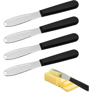 Set di 4 Utensili per Burro in Acciaio Inox con Manico Ergonomico: Coltello, Arricciatore, Grattugia e Spalmatore con Fori per Formaggio - Product Image 1