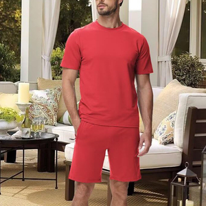 Ensemble de survêtement décontracté pour homme de haute qualité avec logo personnalisé, léger et respirant, t-shirt à manches courtes et short, deux pièces - Product Image 3