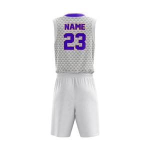 Ensemble d'uniformes de basketball pour enfants, ensemble ajusté pour hommes, vêtements d'équipe unisexes, nom et numéro personnalisés, uniforme de basketball - Product Image 5