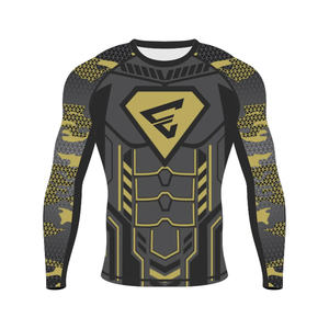 เสื้อรัดกล้ามเนื้อ MMA ยิวยิตสู ปี 2026 สำหรับการต่อสู้ ชุดเสื้อยืดผู้ชาย ผ้ายืด/โพลีเอสเตอร์ แห้งเร็ว ระบายอากาศได้ดี - Product Image 5