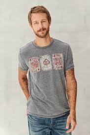 T-shirt graphique personnalisé pour homme, imprimé As de Pique, gris anthracite, 100% coton, streetwear, coupe slim, effet vintage délavé - Product Image 2