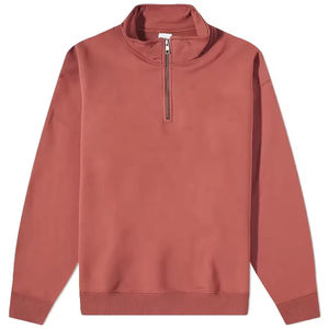 Premium <b>Oversized</b> Quarter Zip Sweatshirt Reinforced <b>Stitching</b> Durable Construction Winter Layering Round Neck Casual Sweatshirts - Product Image 1