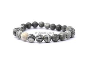 Pulsera de jaspe de piel de leopardo Natural de 8mm, pulseras elásticas de cuentas de piedras preciosas de ágata elástica, piedra de cristal curativa de ala, amor Feng Shui - Product Image 4