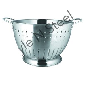 Passoire en métal laqué, passoire classique en acier inoxydable de couleur, passoire de cuisine avec poignée - Product Image 1