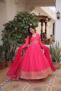 Robe de soirée tendance pour femme, magnifique robe de mariée et de fête, tissu de vêtements indiens et pakistanais - Product Image 6