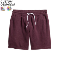 Shorts de sport pour hommes en coton uni, taille élastique, décontractés, écologiques, anti-UV, séchage rapide, respirants, doux, confortables, en polyester, personnalisables