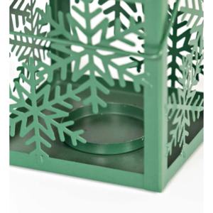 Decoraciones Navideñas 2026, Mini Portavelas Metálico con Diseño de Copo de Nieve, Faroles Colgantes y de Mesa - Product Image 4
