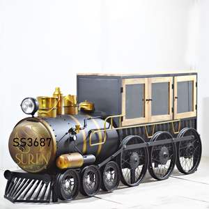 Mesa de motor de estilo riel de diseñador indio con cajón Hoteles y restaurante Estilo Unidad de visualización de recepción - Product Image 1